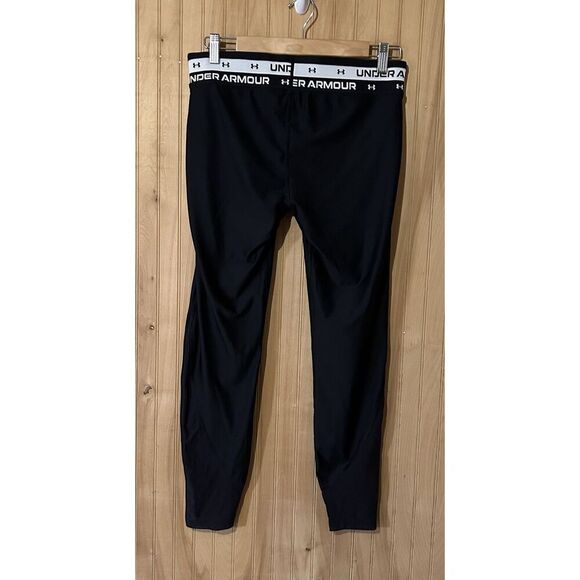 Under Armour Girls Large Black Athletic Leggings Performance Workout Pants - Picture 2 of 6